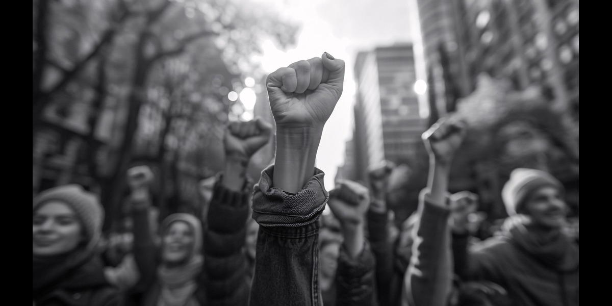 Aftermath of conflict showing a person looking at a destroyed and burnt building, representing war damage, humanitarian crisis, and disaster recovery